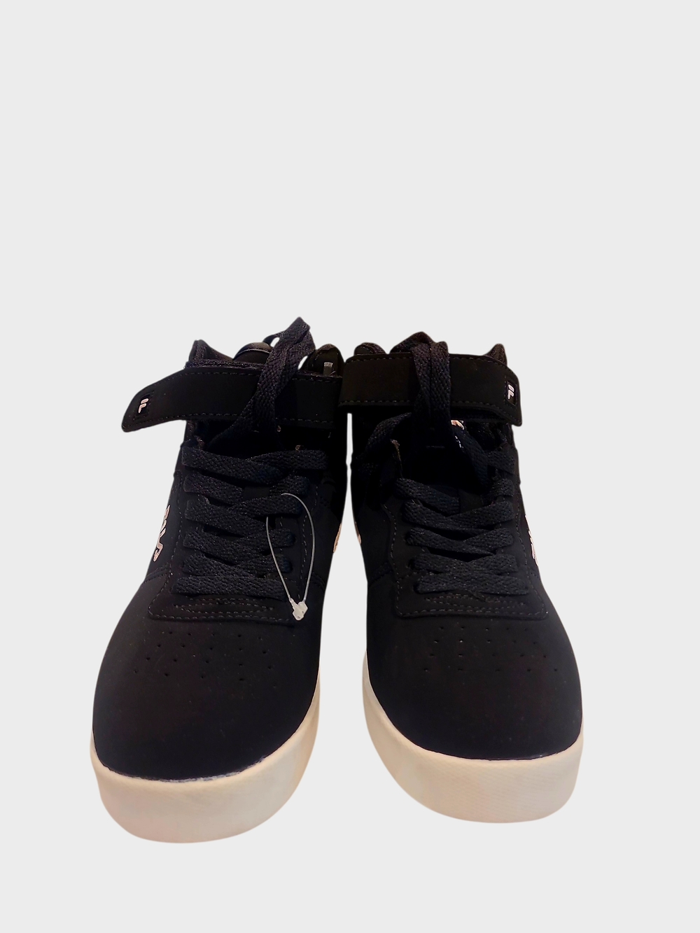 Fila Kids Black High-Top Sneakers with Cream Sole